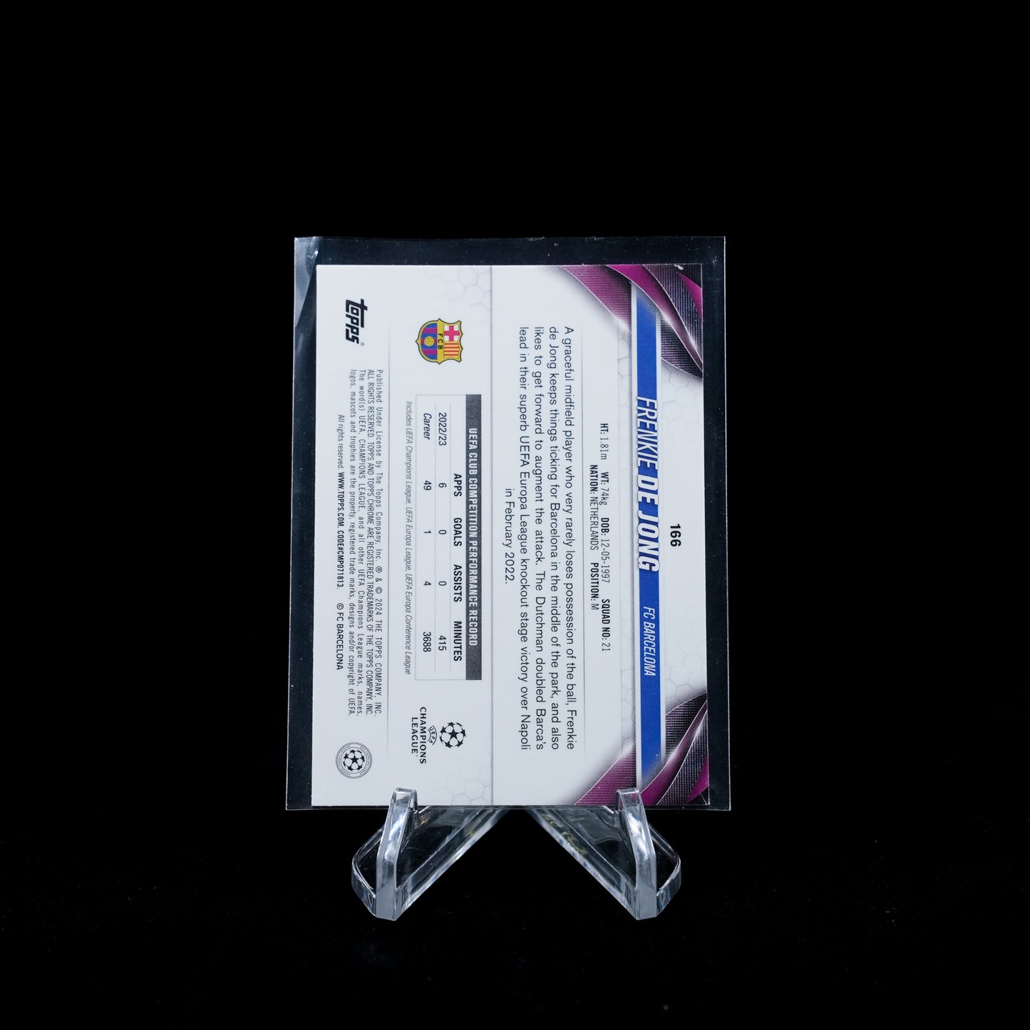 2023-24 Topps Chrome UEFA Club Competitions Soccer-FC Barcelona-Base Card