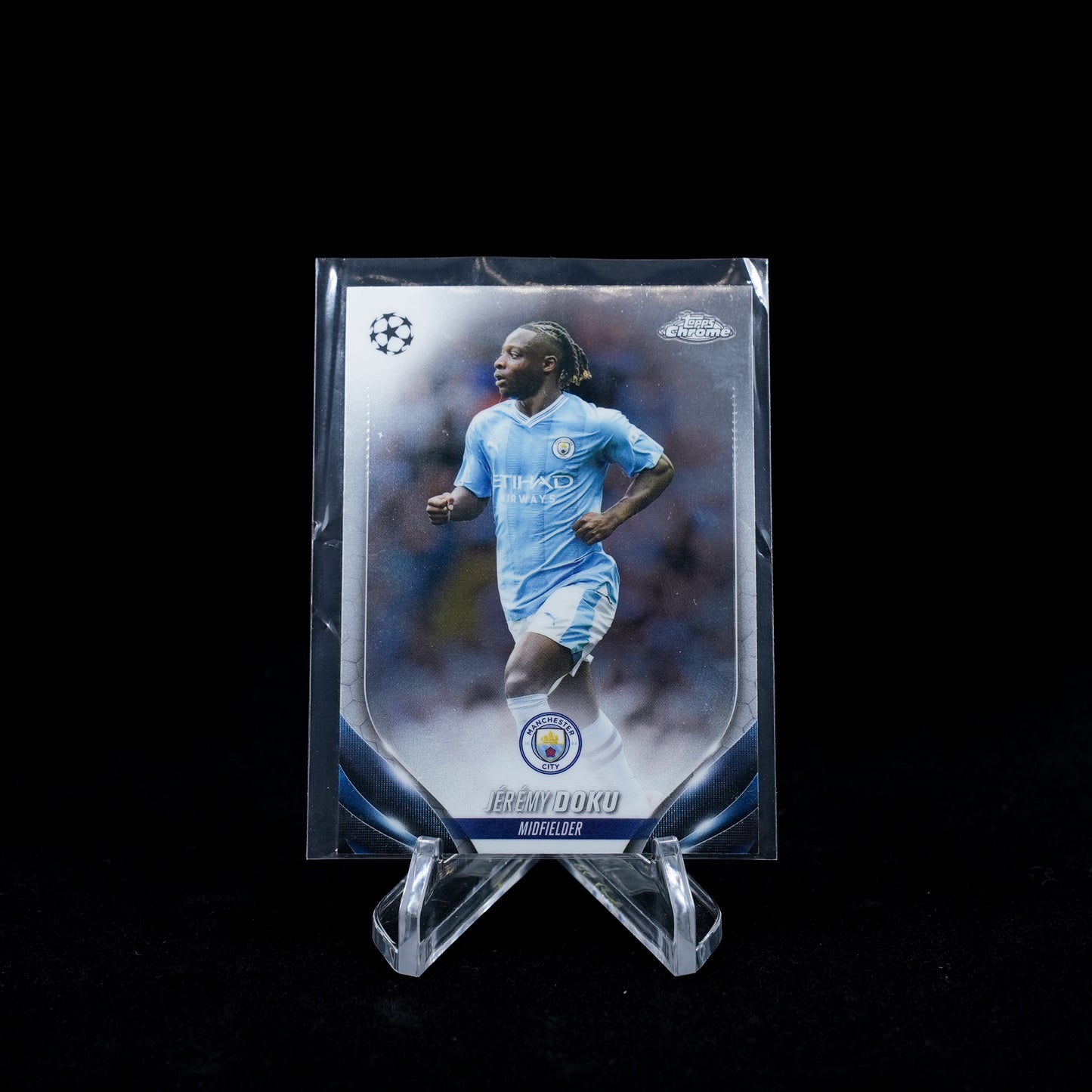 2023-24 Topps Chrome UEFA Club Competitions Soccer-Manchester City-Base Card