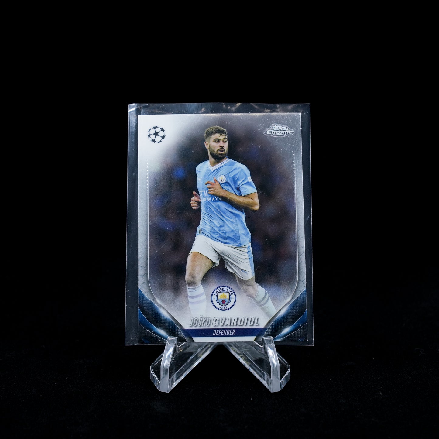 2023-24 Topps Chrome UEFA Club Competitions Soccer-Manchester City-Base Card