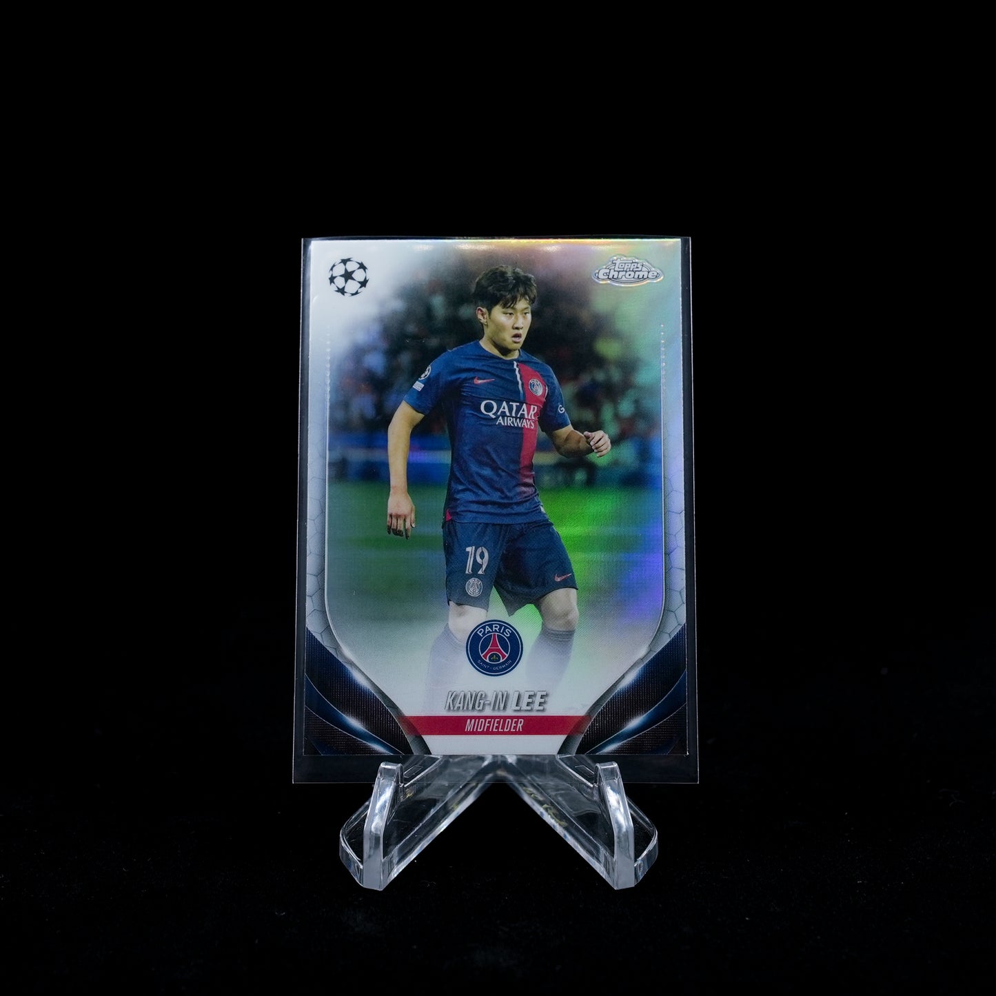2023-24 Topps Chrome UEFA Club Competitions Soccer-Kang-in Lee-Silver