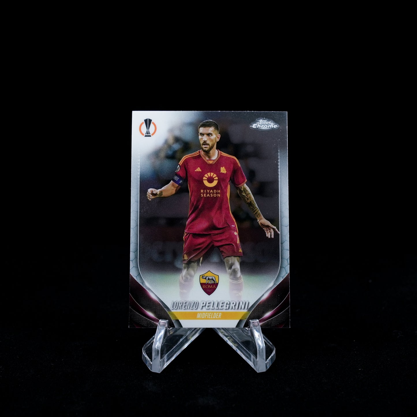 2023-24 Topps Chrome UEFA Club Competitions Soccer-AS Roma-Base Card