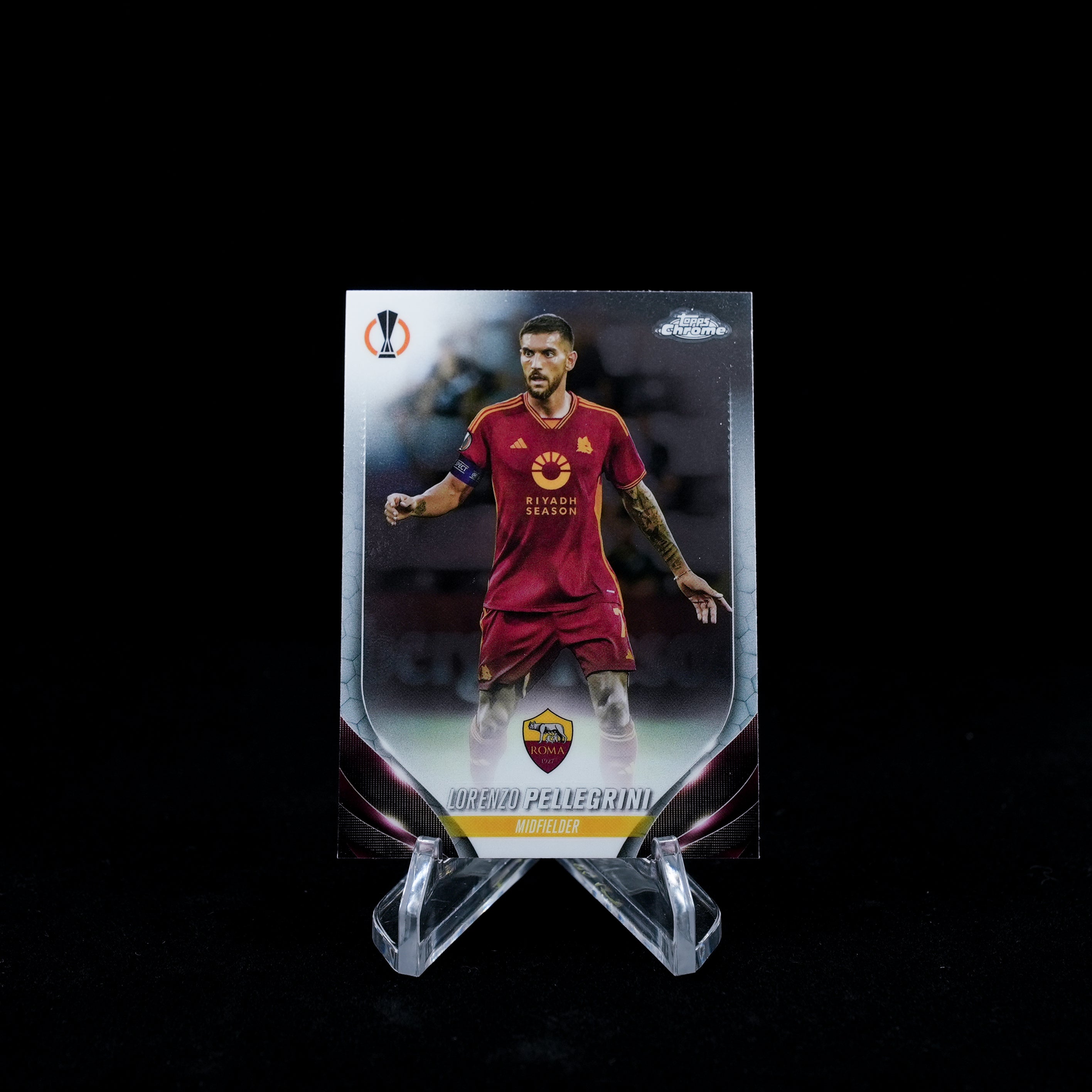 2023-24 Topps Chrome UEFA Club Competitions Soccer-AS Roma-Base Card