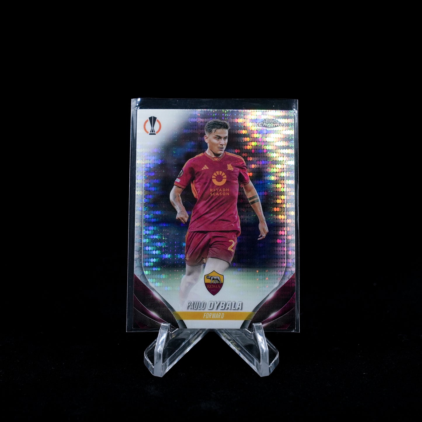 2023-24 Topps Chrome UEFA Club Competitions Soccer-Paulo Dybala-Prism