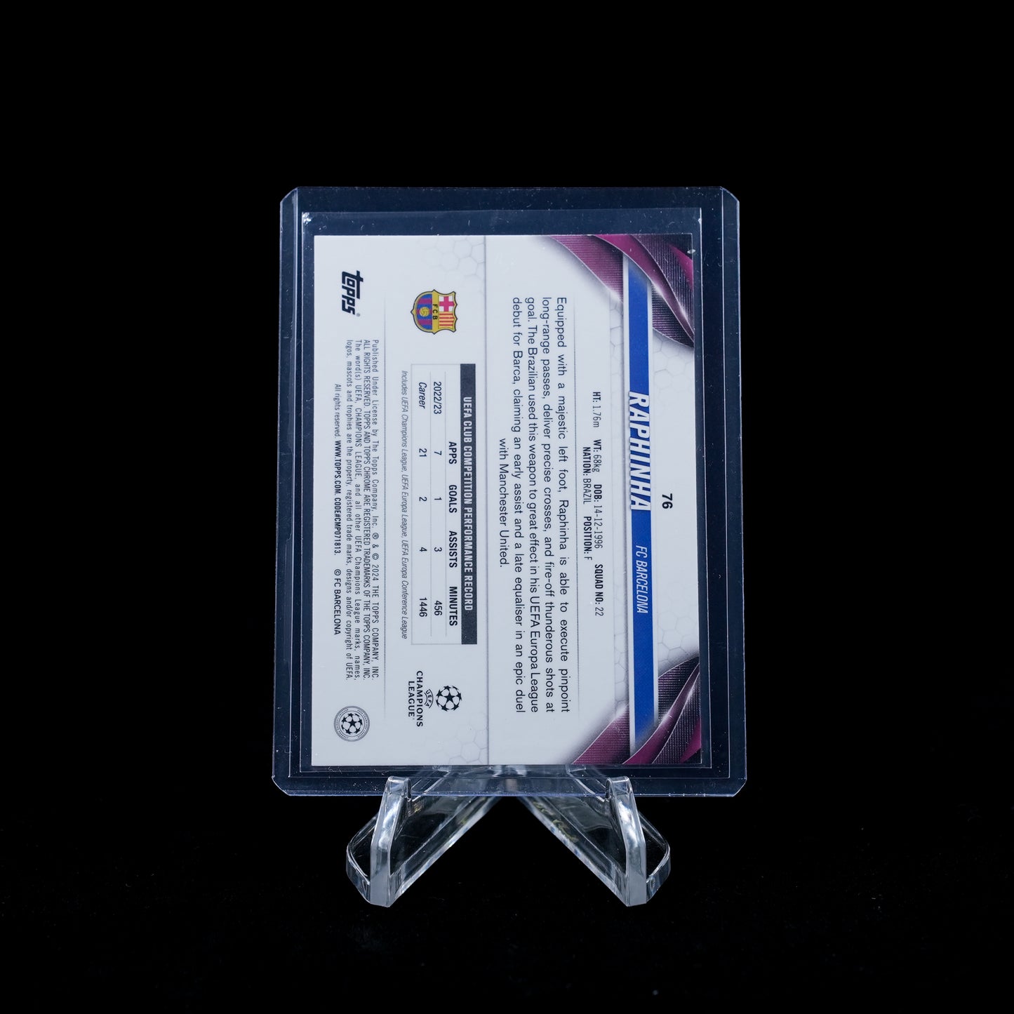 2023-24 Topps Chrome UEFA Club Competitions Soccer-FC Barcelona-Base Card