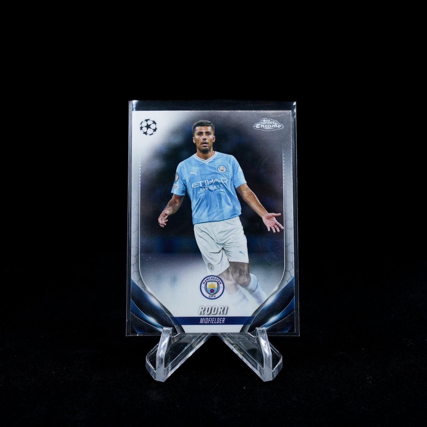 2023-24 Topps Chrome UEFA Club Competitions Soccer-Manchester City-Base Card