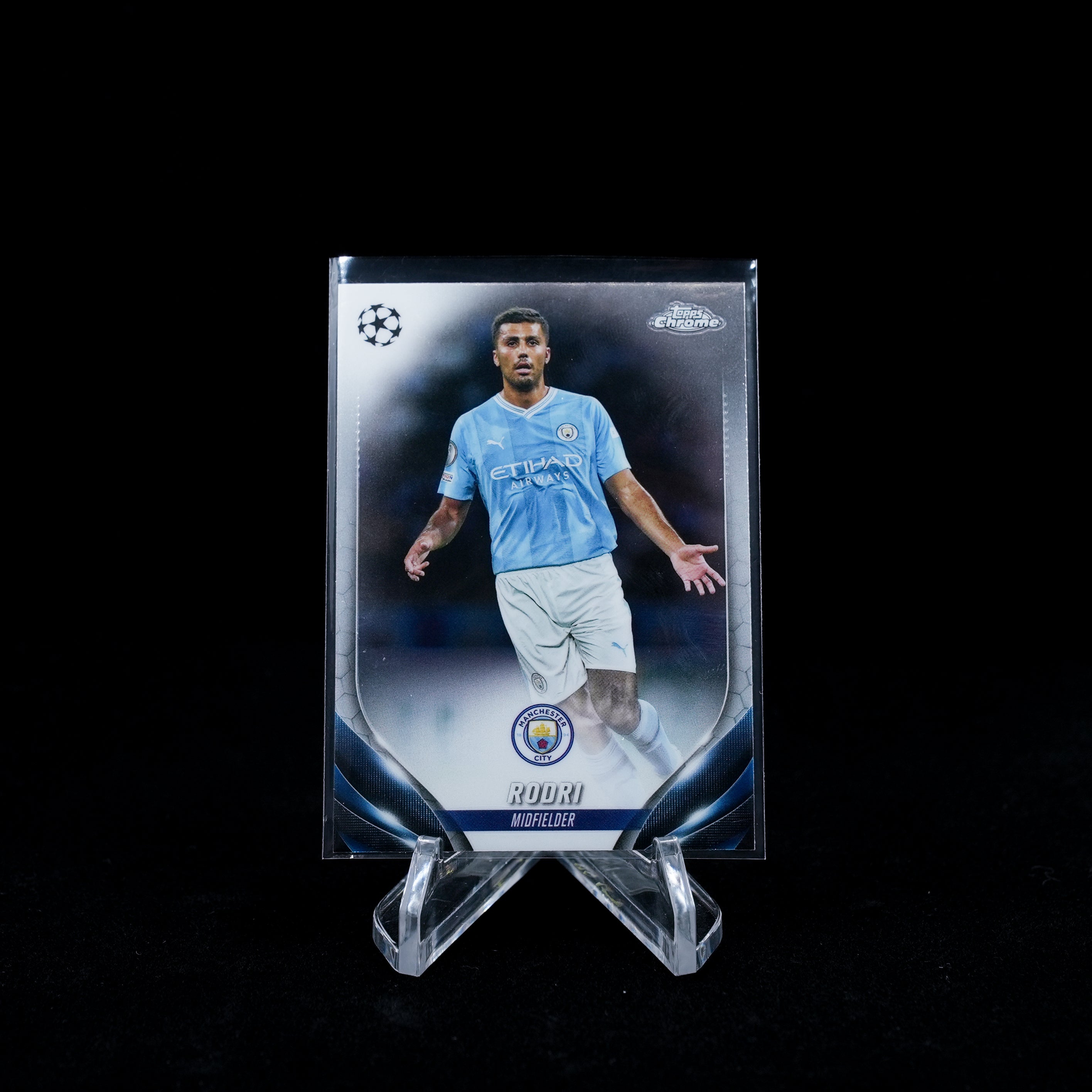 2023-24 Topps Chrome UEFA Club Competitions Soccer-Manchester City-Base Card