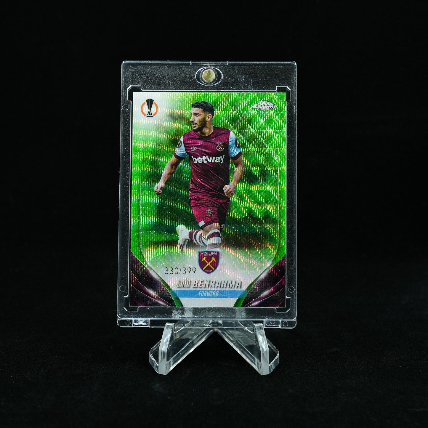 2023-24 Topps Chrome UEFA Club Competitions Soccer-Said Benrahma-Green /399