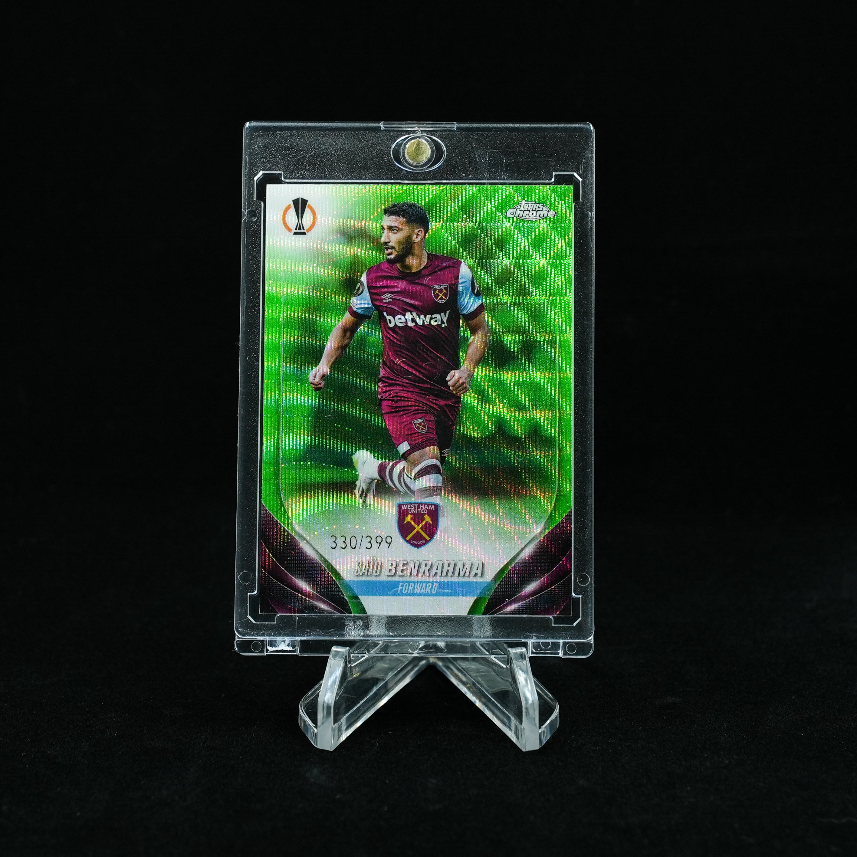 2023-24 Topps Chrome UEFA Club Competitions Soccer-Said Benrahma-Green /399