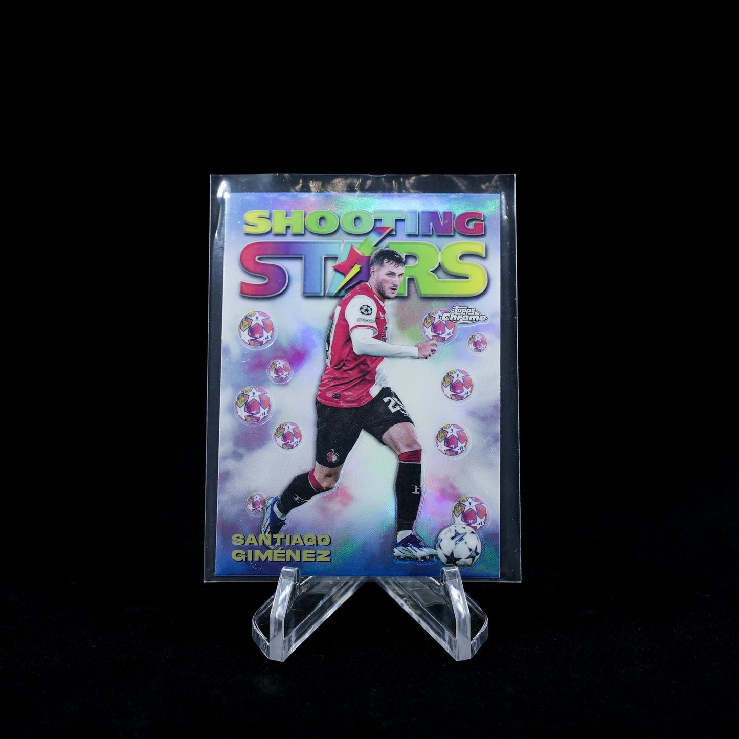 2023-24 Topps Chrome UEFA Club Competitions Soccer-Santiago Giménez-Shooting Stars