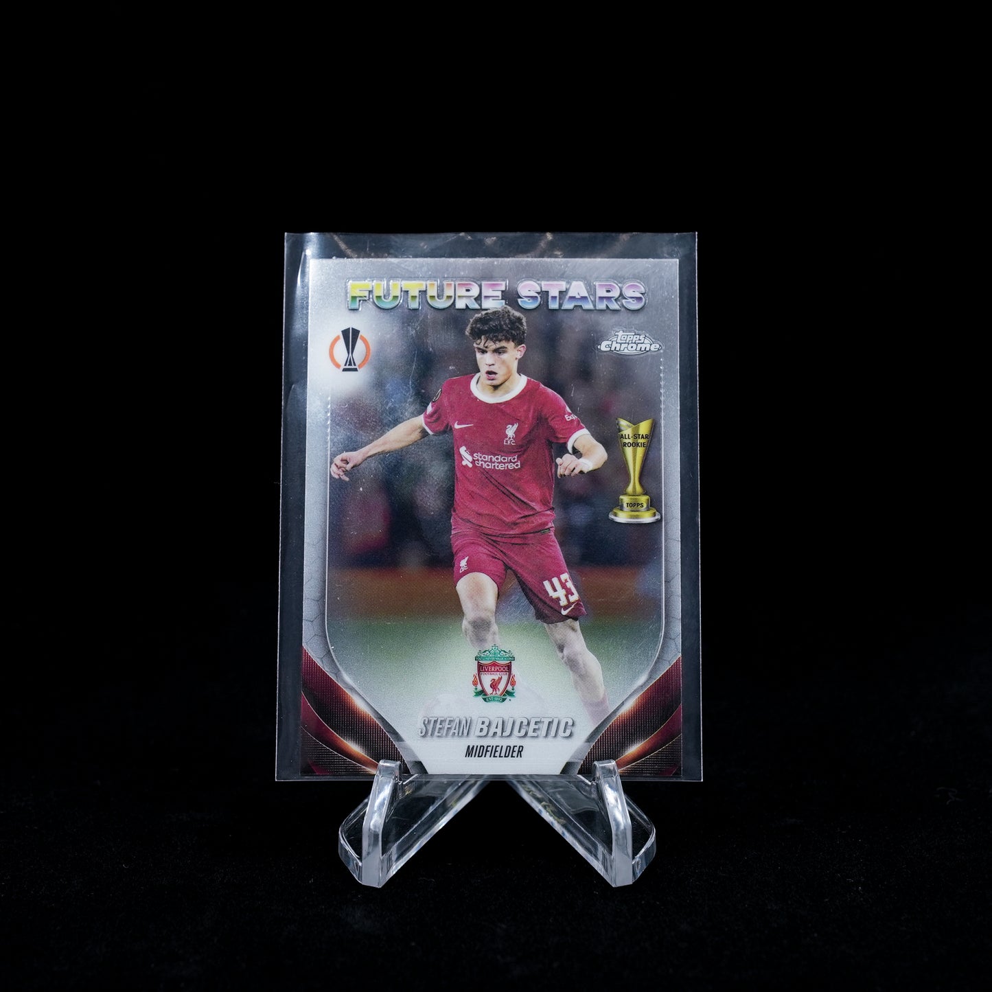 2023-24 Topps Chrome UEFA Club Competitions Soccer-Stefan Bajcetic-Future Stars