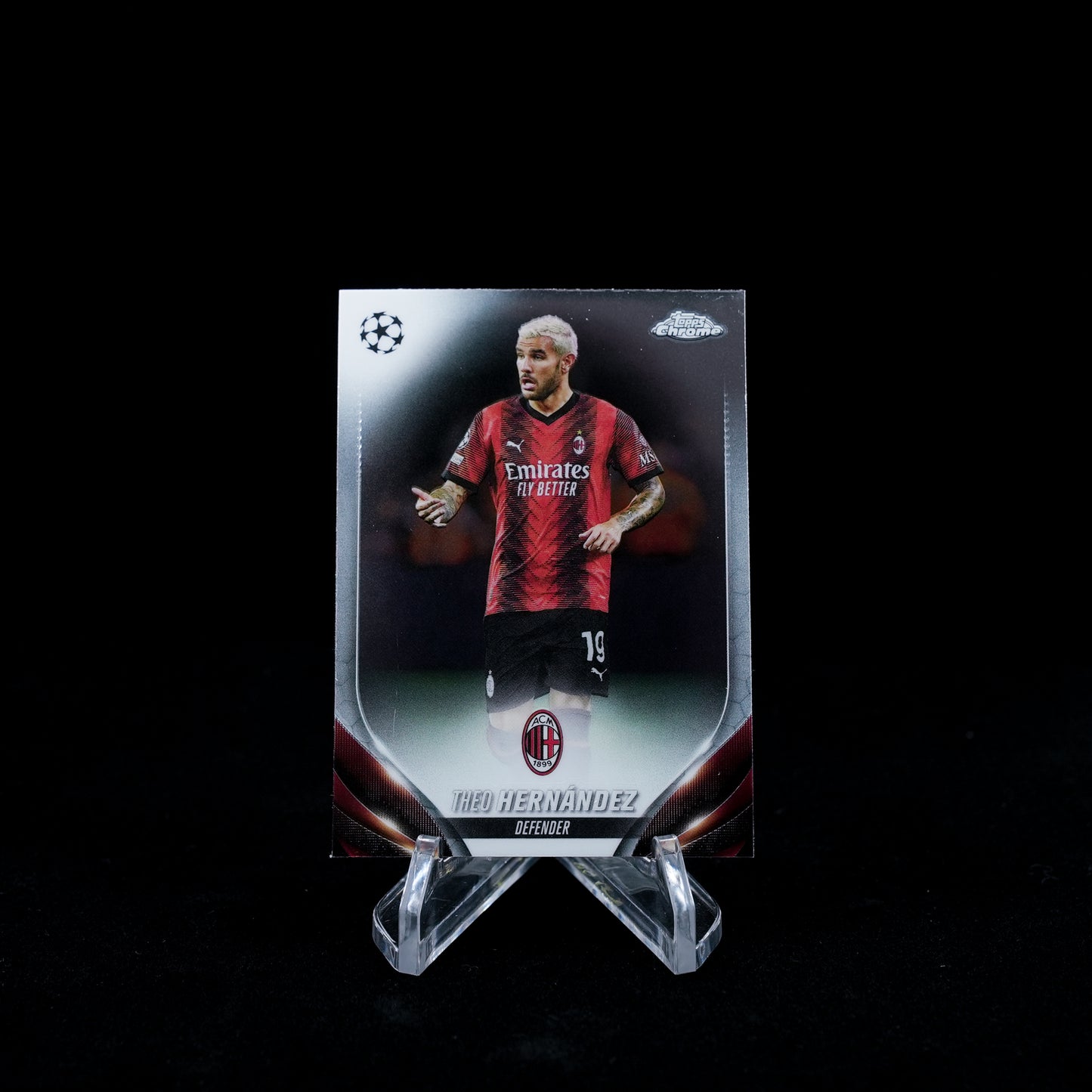 2023-24 Topps Chrome UEFA Club Competitions Soccer-AC Milan-Base Card
