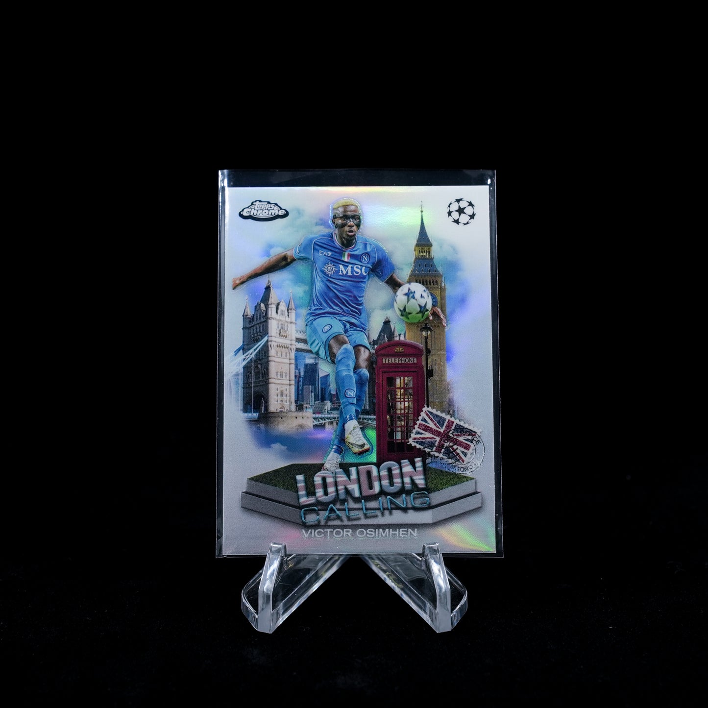 2023-24 Topps Chrome UEFA Club Competitions Soccer-Victor Osimhen-London Call