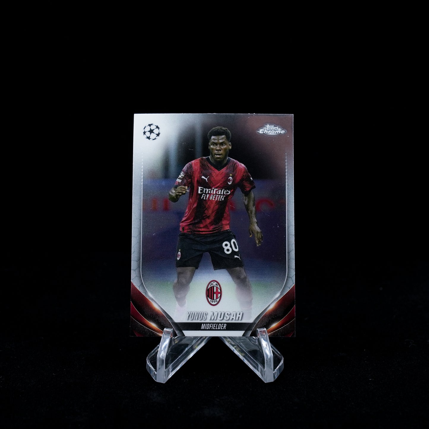 2023-24 Topps Chrome UEFA Club Competitions Soccer-AC Milan-Base Card