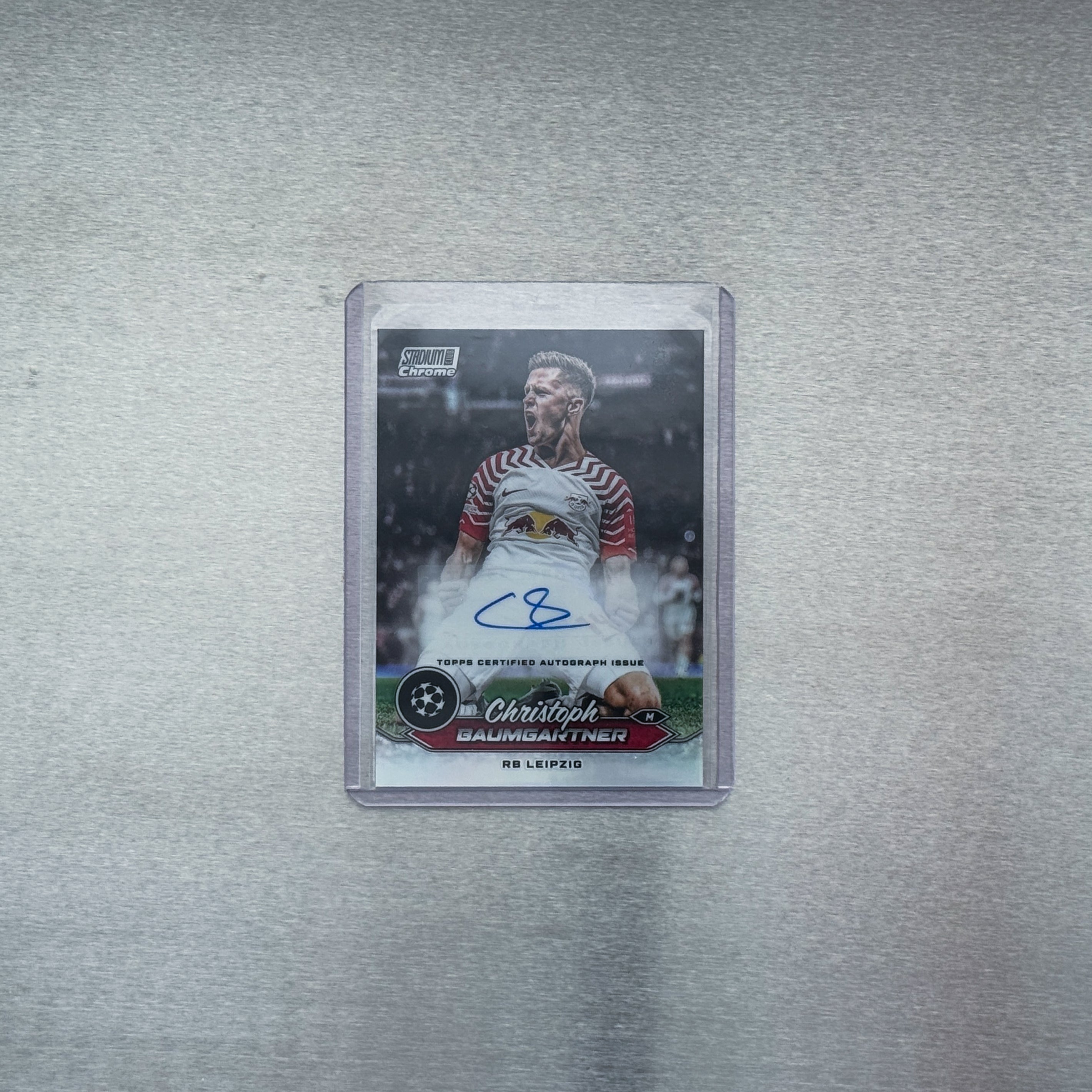 2023-24 Topps Stadium Club Chrome UEFA - RB Leipzig - Christoph Baumgartner Auto