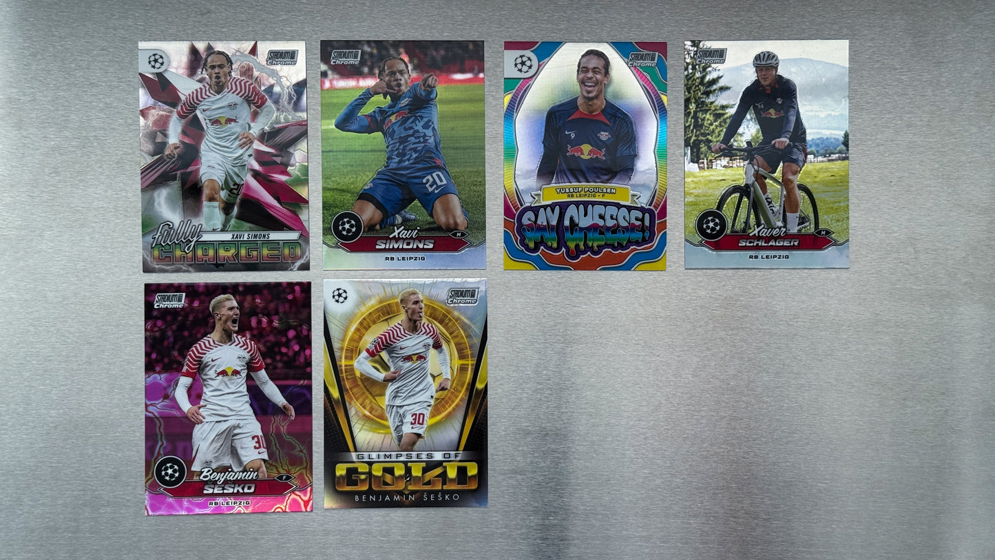 2023-24 Topps Stadium Club Chrome UEFA - RB Leipzig All 6 cards