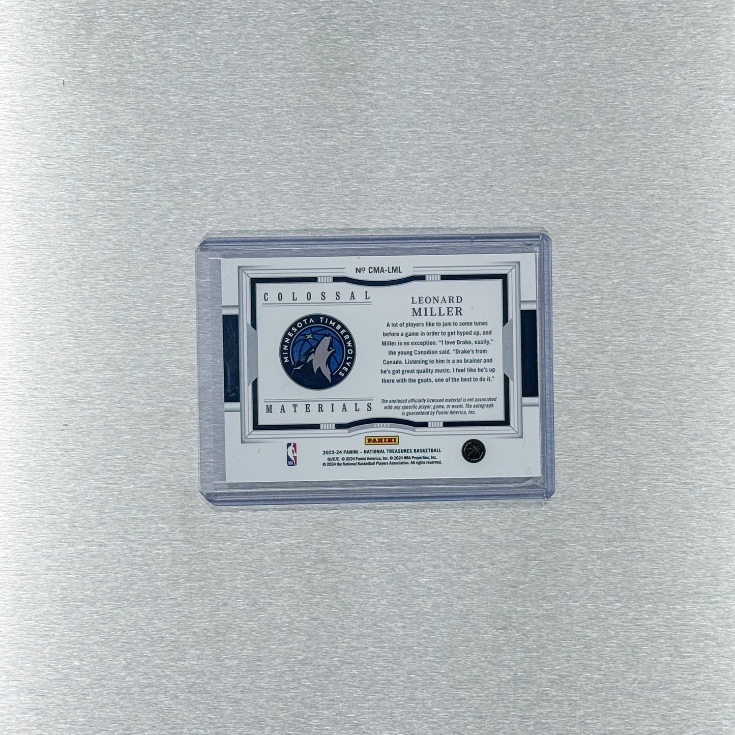 2023-24 Panini National Treasures Basketball - Minnesota Timberwolve
