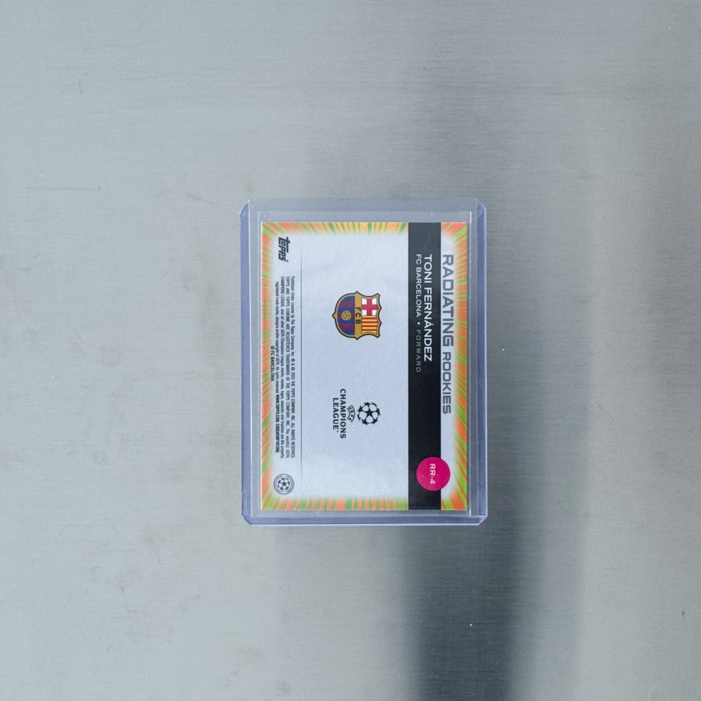 2024-25 Topps Chrome UEFA Club Competitions - FC Barcelona - Toni Fernández - Radiating refractor