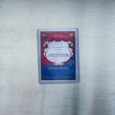 2024-25 Topps FC Barcelona 125th Anniversary - Alberto Aqua Auto 27/50