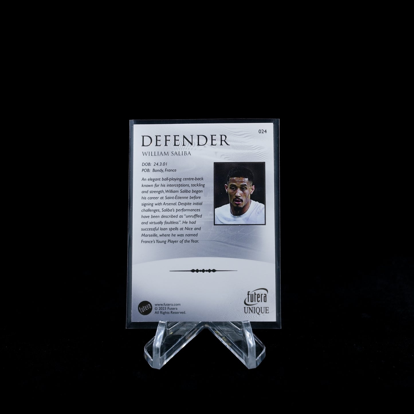 2024 Futera Unique Nostalgia Soccer Hobby-William Saliba