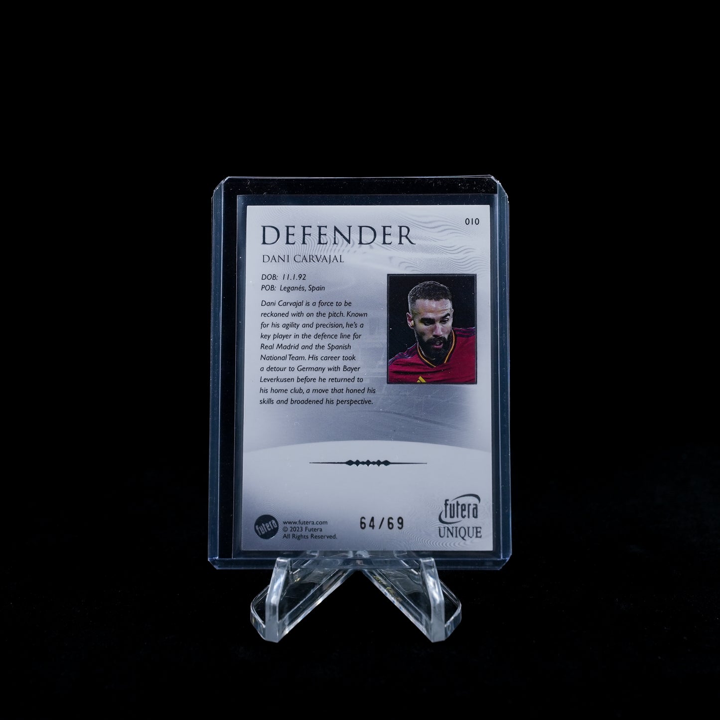 2024 Futera Unique Nostalgia Soccer Hobby-Carvajal Parallel /69