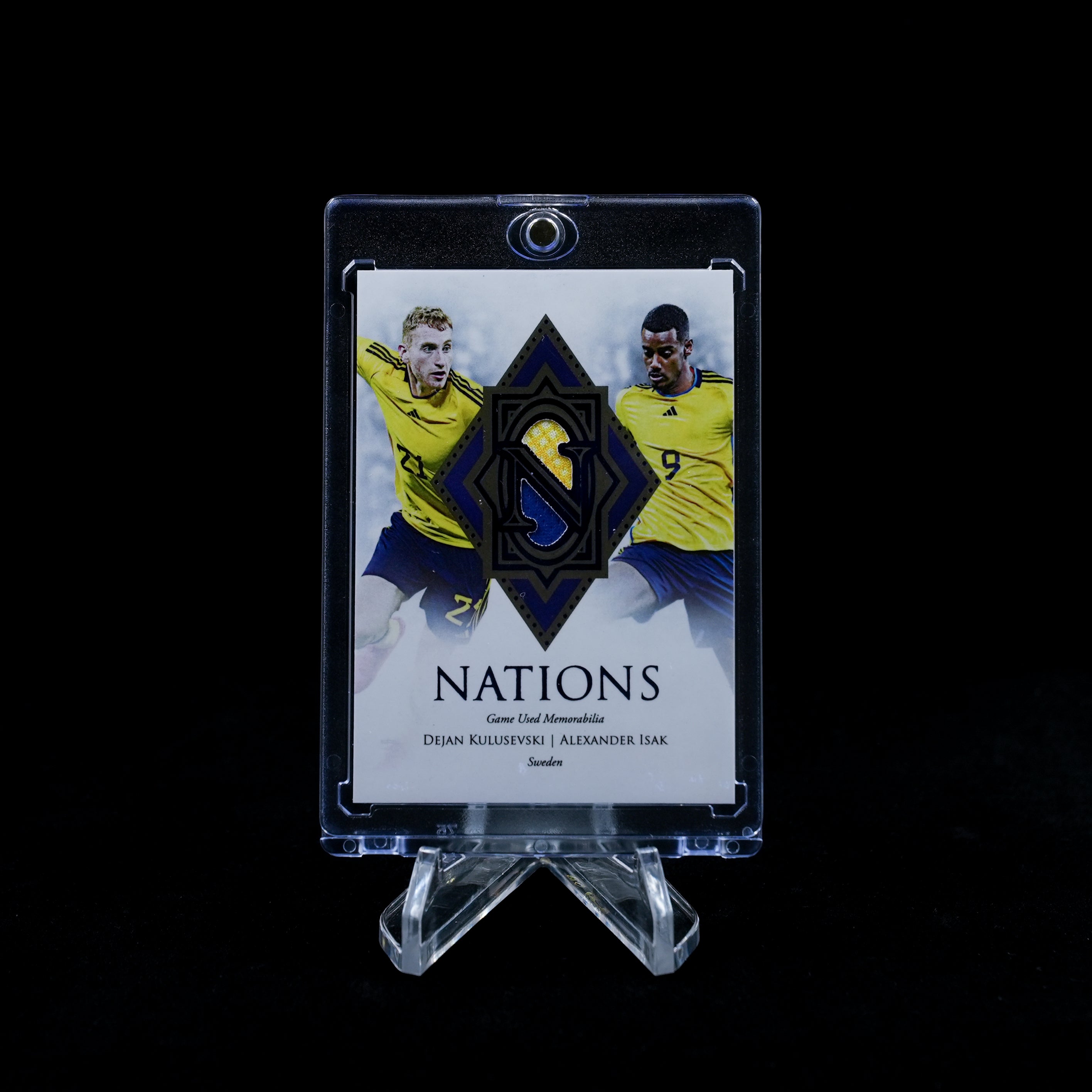 2024 Futera Unique Nostalgia Soccer Hobby-Dejan Kulusevski | Alexander Isak Nations Game Used Memorabilia /10