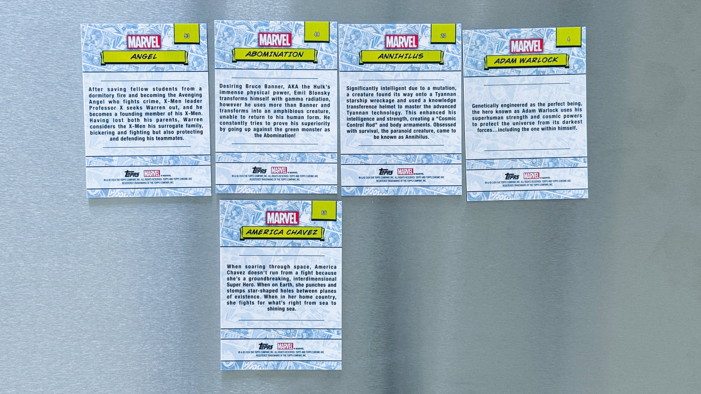 2024 Topps Chrome Marvel - Letter A Comic Heroes