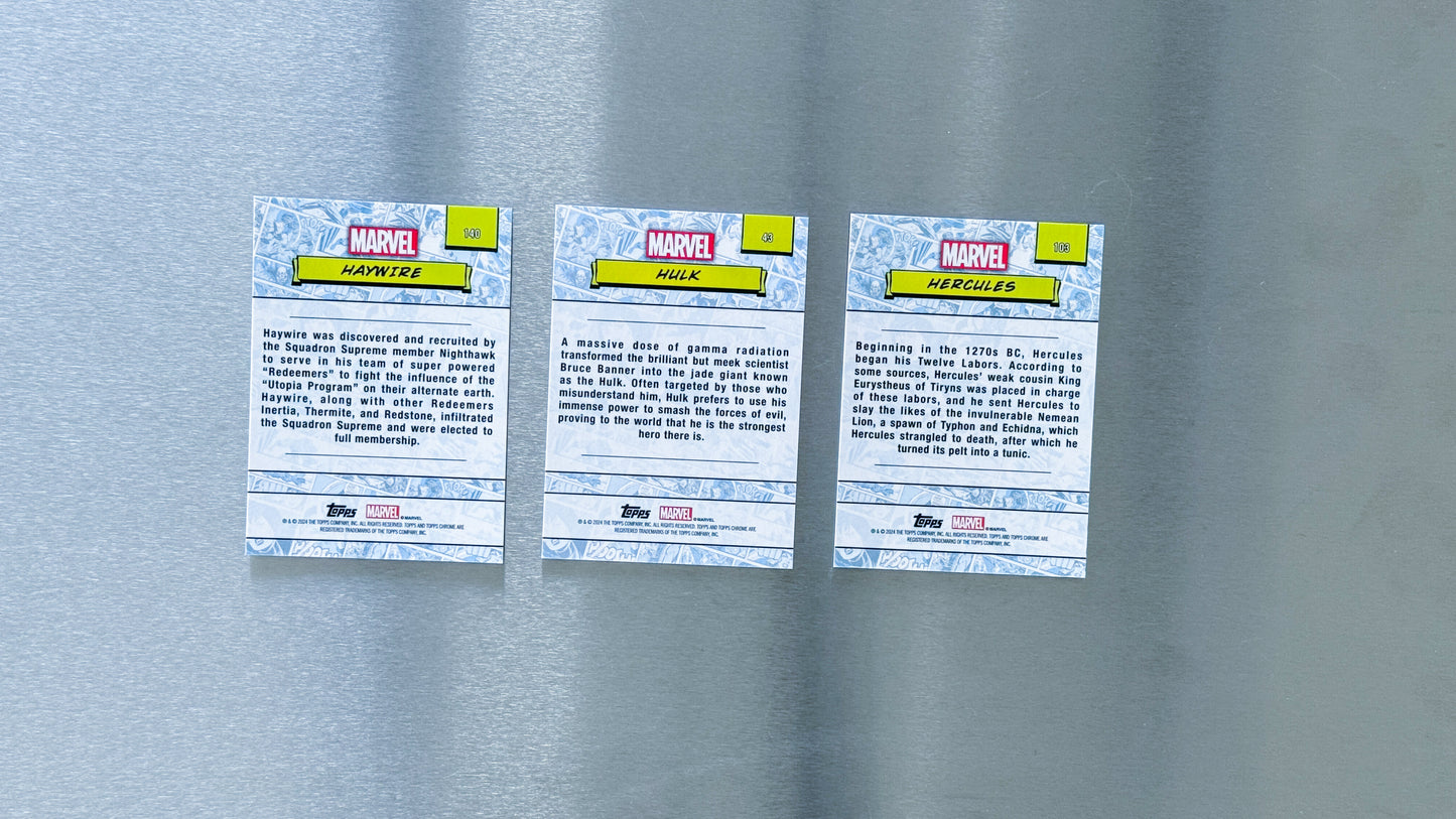 2024 Topps Chrome Marvel - Letter H Comic Heroes