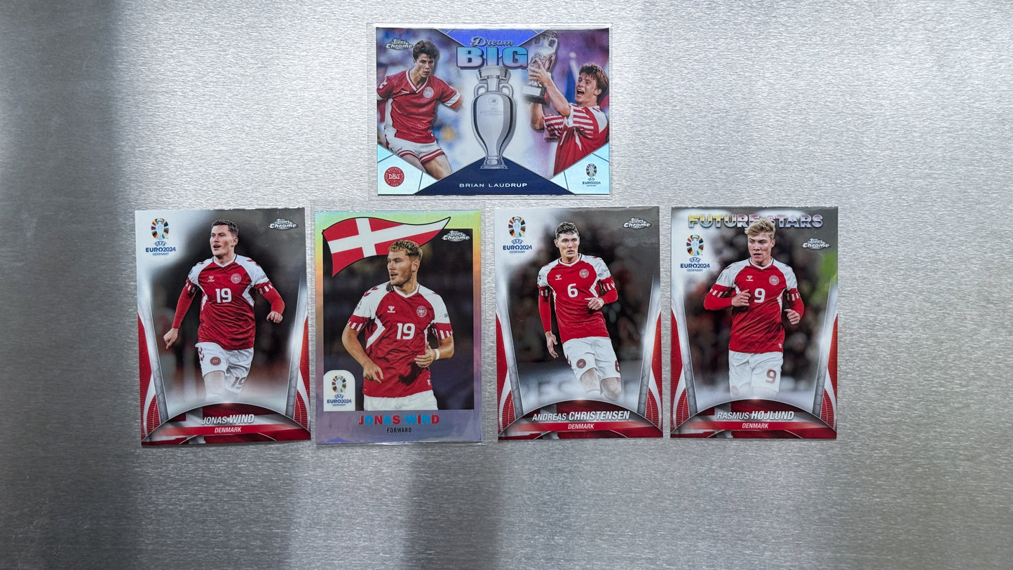 2024 Topps Chrome UEFA Euro - Denmark Team Card