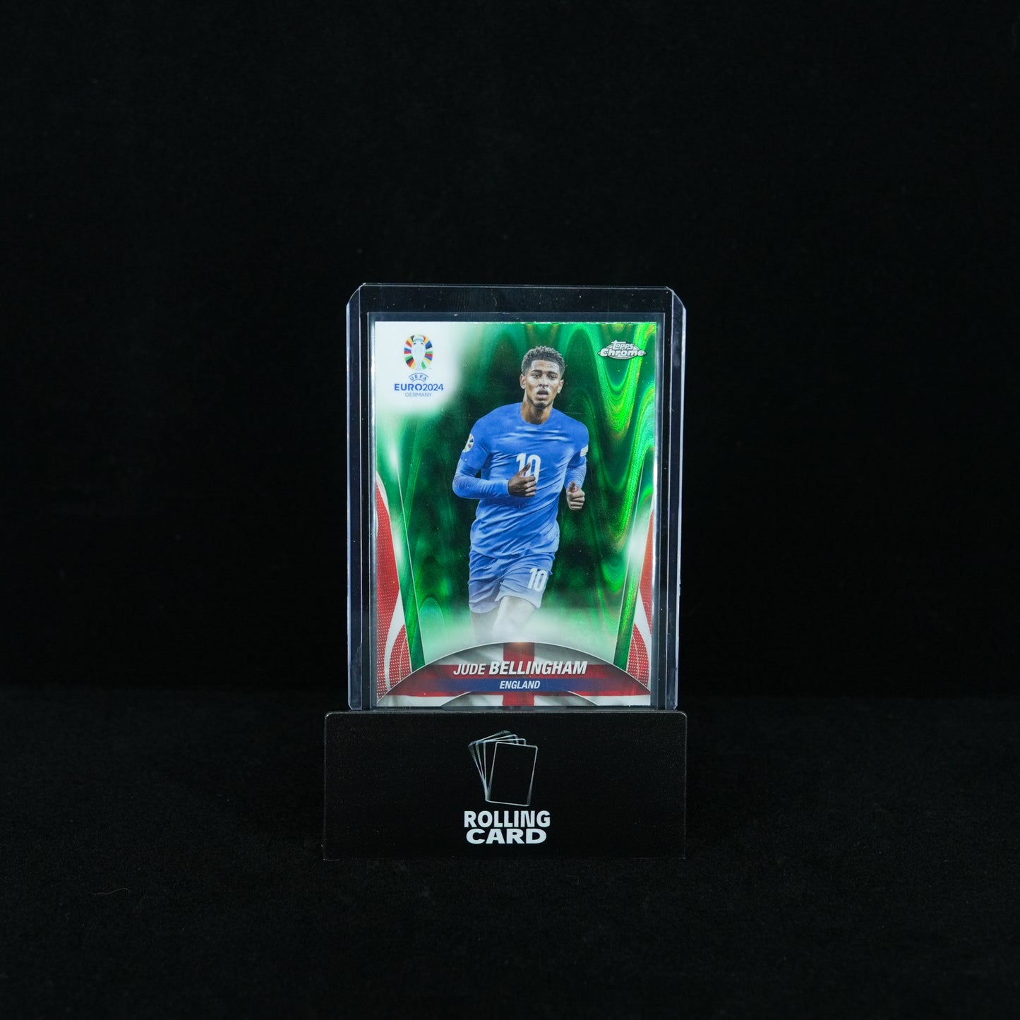 2024 Topps Chrome UEFA Euro - England - Jude Bellingham - Greenwave Refractor