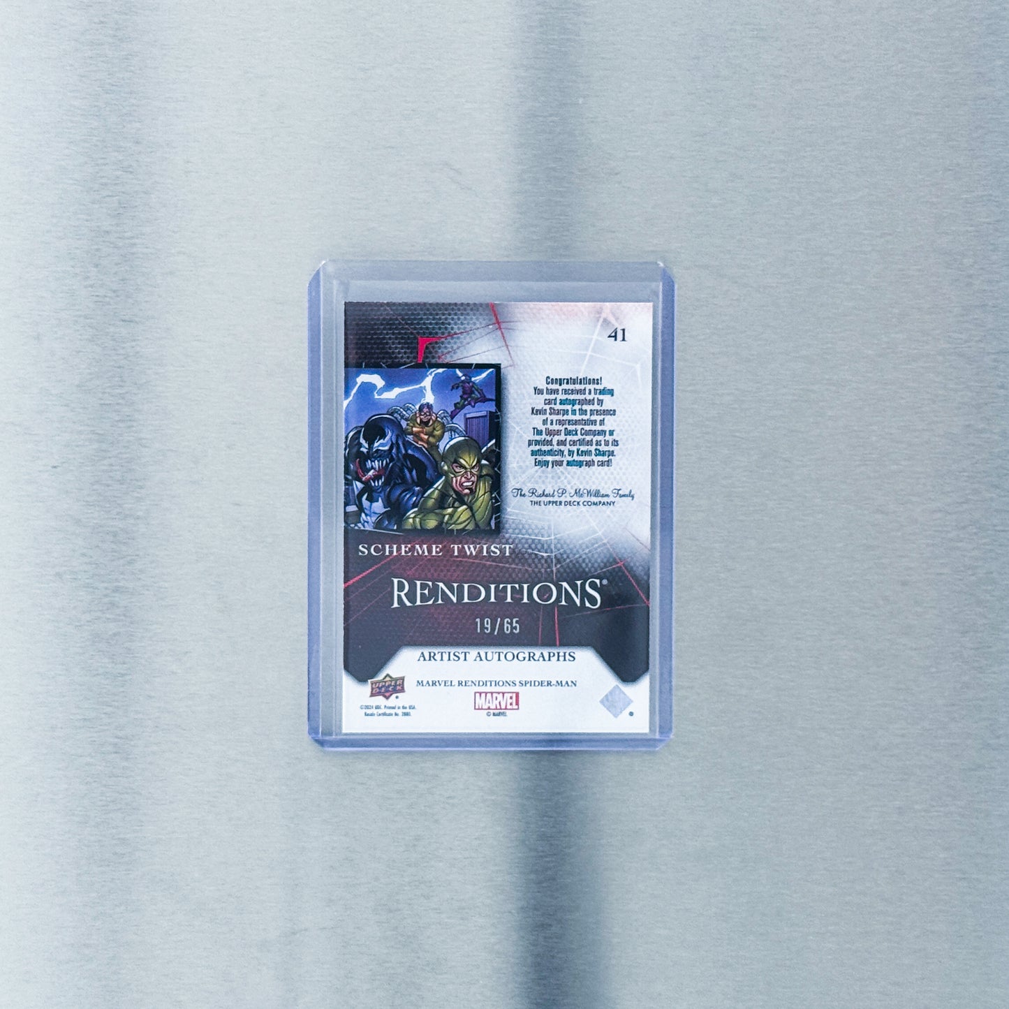 2024 Upper Deck Marvel Renditions Spider-Man - Scheme Twist Artist Autographs 19/65