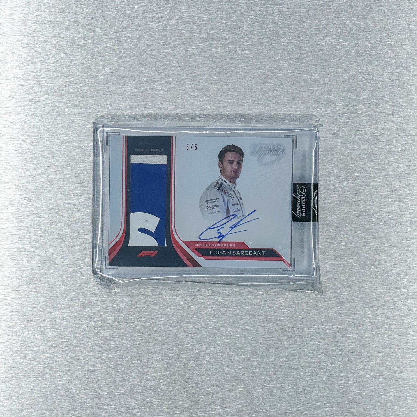 2024 Topps Dynasty Formula 1 - Williams Racing - Logan Sargeant - Dynasty Autographed Patch 5/5