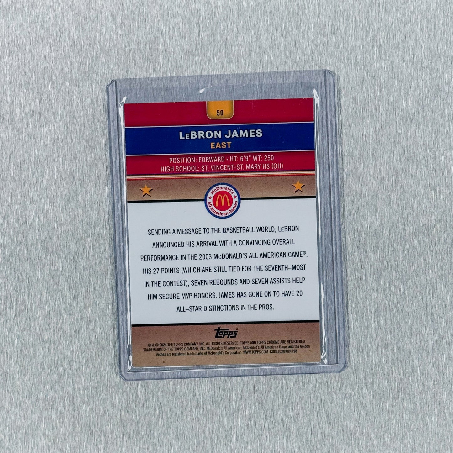 2024 Topps Chrome McDonald’s All American - McDonald a lot